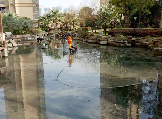 高密景观池淤泥清理